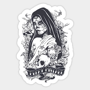 Every Mistake Tattoo Girl Sticker